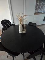 Ronde zwarte eettafel, Ophalen, Zo goed als nieuw