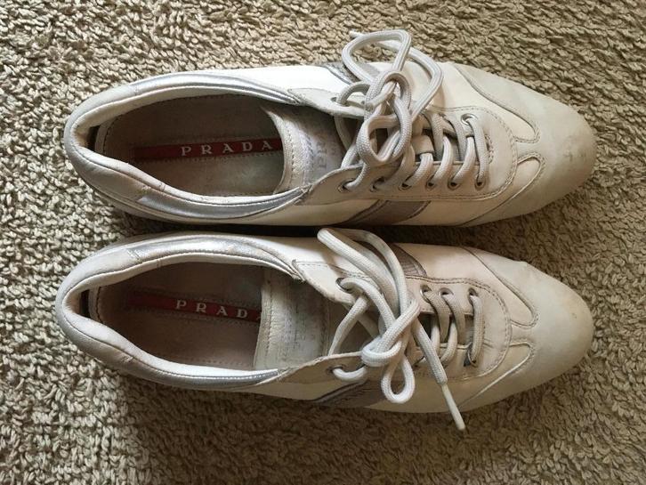 Prada Milano schoenen/sneakers maat 39,5, Kleding | Dames, Schoenen, Gedragen, Sneakers of Gympen, Wit, Ophalen of Verzenden