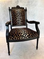 Fauteuil met panterstof van Lancier, Huis en Inrichting, Fauteuils, Ophalen, Hout, Minder dan 75 cm, Nieuw