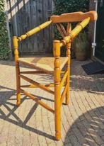 Antieke Hoekstoel, breistoel, driehoek stoel, Huis en Inrichting, Stoelen, Ophalen, Zo goed als nieuw, Bruin, Eén