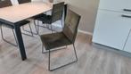4 armygroene eetkamerstoelen, Huis en Inrichting, Stoelen, Ophalen of Verzenden, Zo goed als nieuw, Vier