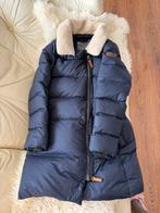 Dames jas met bont, dons jas, merk Moscow, maat S, Woolrich, Ophalen of Verzenden, Zo goed als nieuw, Maat 36 (S), Zwart