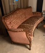 Zeer mooie brocante bank. Velours bekleding, zacht roze., Ophalen, Zo goed als nieuw, 75 tot 100 cm, Barok