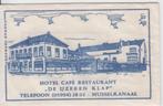 Suikerzakje Musselkanaal, Hotel De IJzeren klap, Verzamelen, Verzenden, Nederland