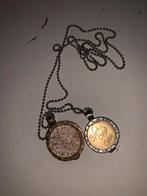Mi Moneda ketting met 2 hangers, Sieraden, Tassen en Uiterlijk, Kettingen, Goud, Gebruikt, Ophalen of Verzenden, Met hanger