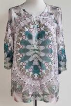 Made in Italy super mooie ecru blouse met mooie prints mt. M, Maat 38/40 (M), Ophalen of Verzenden, Zo goed als nieuw, Made in Italy