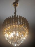 Gouden kroonluchter voor de woonkamer, Ophalen, Zo goed als nieuw, Glas