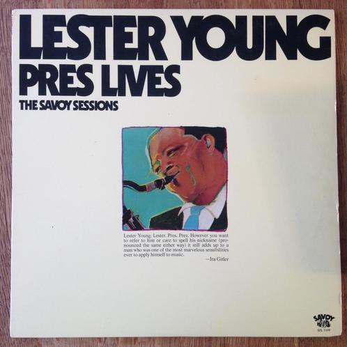 Lester Young Pres Lives LP Savoy Sessions 50s jazz swing sax, Cd's en Dvd's, Vinyl | Jazz en Blues, Gebruikt, Jazz, 1940 tot 1960