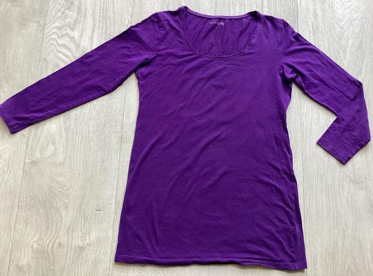 Paars shirt maat L van Anni rolfi, Kleding | Dames, T-shirts, Gedragen, Maat 42/44 (L), Paars, Lange mouw, Ophalen of Verzenden
