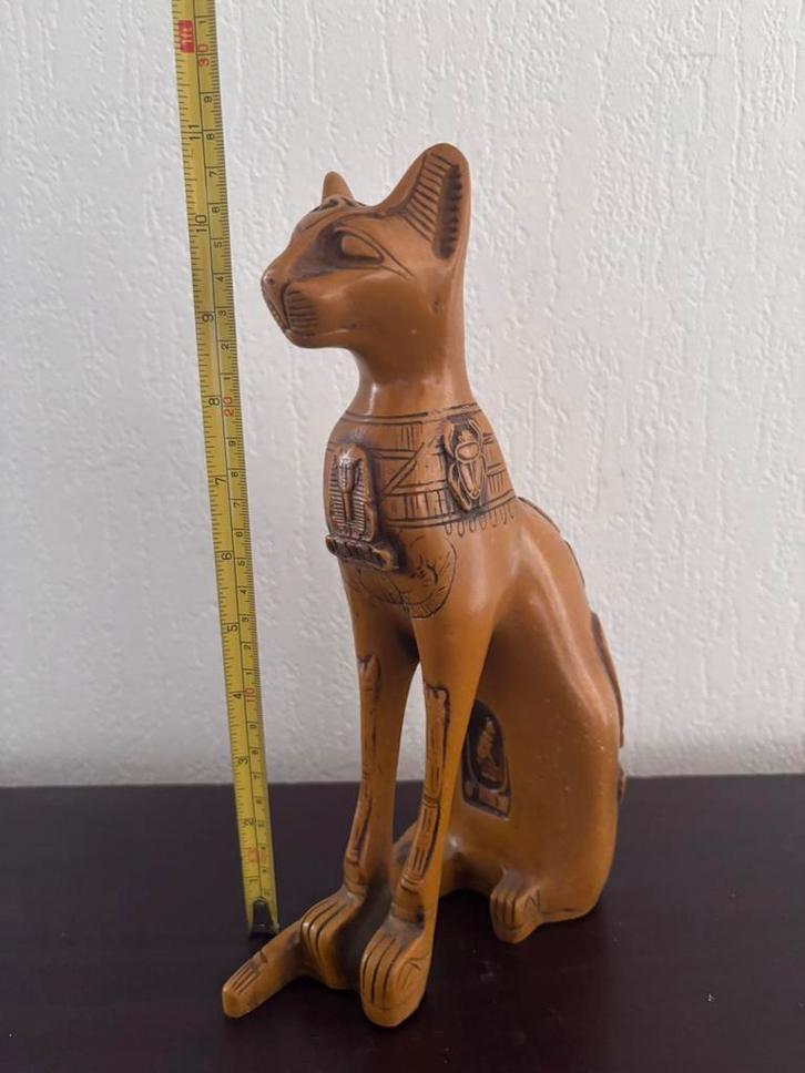 Egyptisch beeld, kat, Antiek en Kunst, Kunst | Beelden en Houtsnijwerken, Ophalen of Verzenden