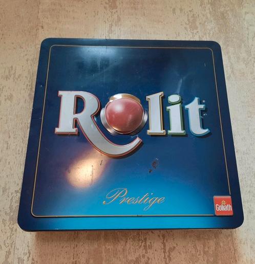 ROLIT de LUXE spel in blik, Hobby en Vrije tijd, Gezelschapsspellen | Bordspellen, Zo goed als nieuw, Een of twee spelers, Drie of vier spelers