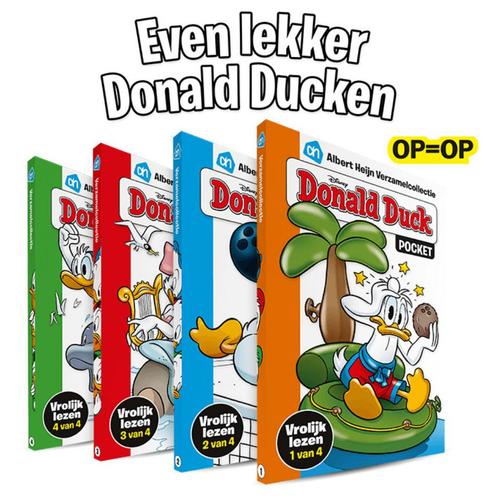 Voor de vakantie : Donald Duck 4 pockets A Heijn, compleet, Boeken, Stripboeken, Complete serie of reeks, Ophalen of Verzenden