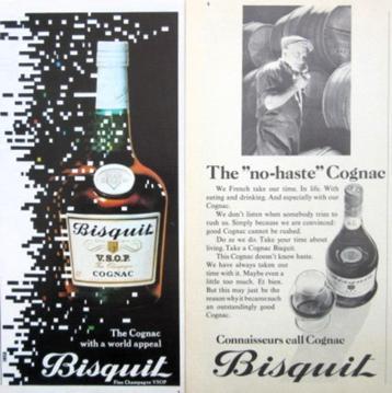 13 vintage advertenties reclames Bisquit cognac 68-81 drank beschikbaar voor biedingen