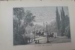 27 / Brussel Le Parc de laeken Houtgravure uit 1892, Ophalen of Verzenden