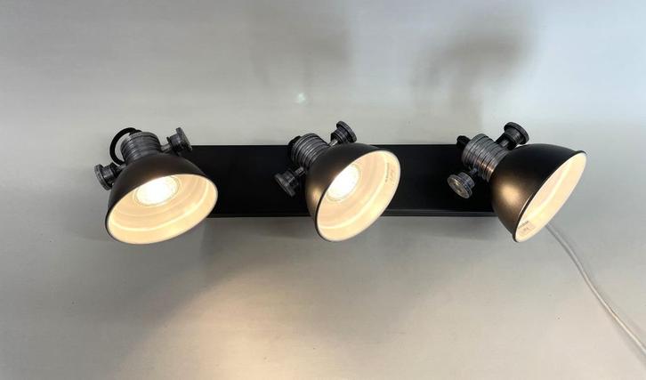 plafondlamp plafondspots Steinhauer, 3 spots, type 2134 ZW, Huis en Inrichting, Lampen | Plafondlampen, Gebruikt, Metaal, Ophalen of Verzenden