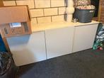Besta kastjes met grijze deurtjes + mooie plank eroverheen, Ophalen, Overige materialen, Gebruikt, 100 tot 150 cm
