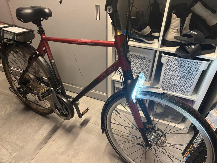 Sparta R20i Elektrische Herenfiets - Goed!, Fietsen en Brommers, Elektrische fietsen, Gebruikt, Sparta, 55 tot 59 cm, 50 km per accu of meer