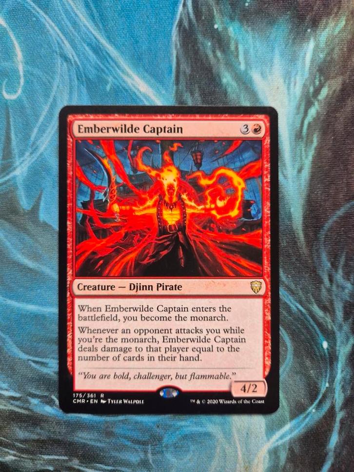 Emberwilde Captain - Commander Legends, Hobby en Vrije tijd, Verzamelkaartspellen | Magic the Gathering, Zo goed als nieuw, Losse kaart