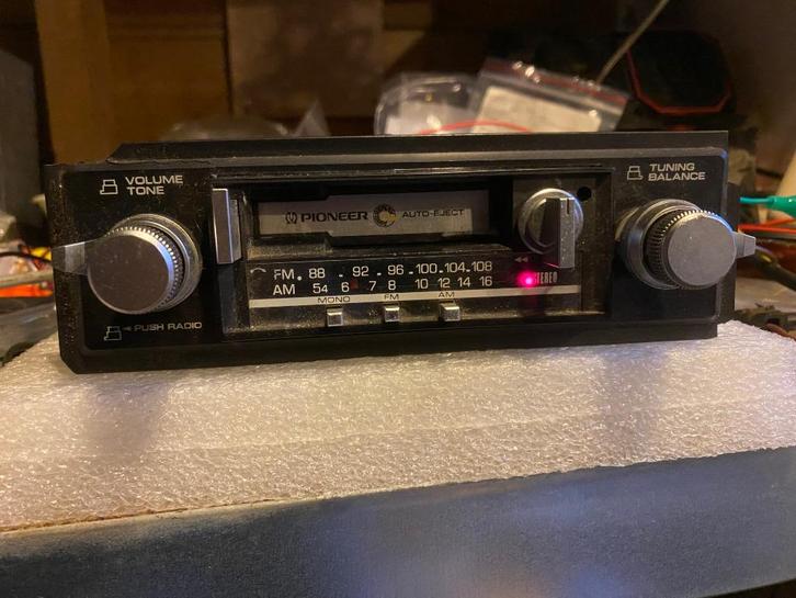 Jaren '70  stereo Pioneer radio/cassette koopje liefhebber!, Auto diversen, Autoradio's, Gebruikt, Ophalen