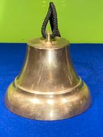 Antieke bronzen bel met touw, Ophalen of Verzenden