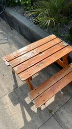 Kinder picknick tafel, Tuin en Terras, Picknicktafels, Gebruikt, Rechthoekig, Hout, Ophalen