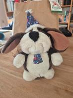 Pluche hond met kerstmuts, Ophalen of Verzenden, Zo goed als nieuw