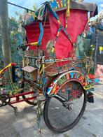 Riksja vintage taxi Javaans origineel uit Bandung meegenomen, Fietsen en Brommers, Fietsen | Bakfietsen, Ophalen of Verzenden
