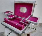 Sieradendoos uitklapbaar fuchsia, Ophalen of Verzenden, Roze, Hardcase, Zo goed als nieuw