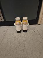 Kerstengelen Wit Setje - Waxinelichthouders, Overige materialen, Wit, Ophalen of Verzenden, Zo goed als nieuw