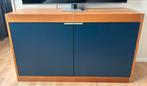 Pastoe Dressoir - blauw - kersenhout, Ophalen, Gebruikt, 100 tot 150 cm, 25 tot 50 cm