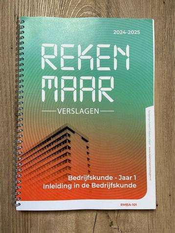 Nieuw Reken Maar Jaar 1 Inleiding in de bedrijfskunde beschikbaar voor biedingen