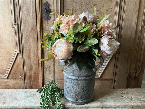 NIEUW fors boeket met zijde kunstbloemen zalm, Huis en Inrichting, Woonaccessoires | Kunstplanten en Kunstbloemen, Nieuw, Ophalen of Verzenden