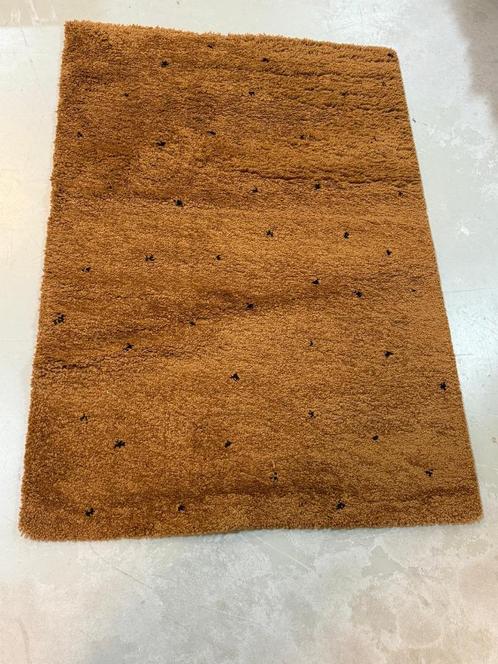 polyester vloerkleed cognac/zwart 120x170, Huis en Inrichting, Stoffering | Tapijten en Kleden, 100 tot 150 cm, 150 tot 200 cm