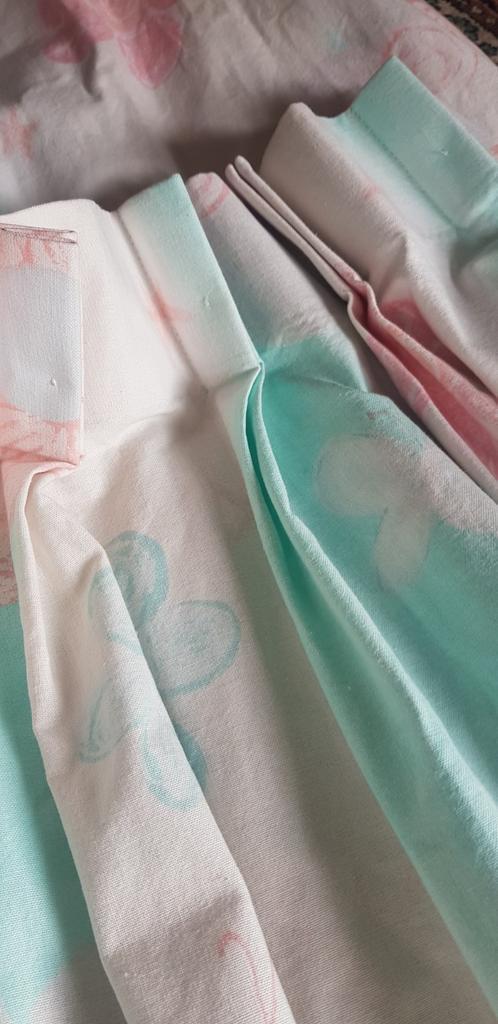 gordijnen pastel kleur embrasse katoen verduisterend 260 218, Huis en Inrichting, Stoffering | Gordijnen en Lamellen, Zo goed als nieuw