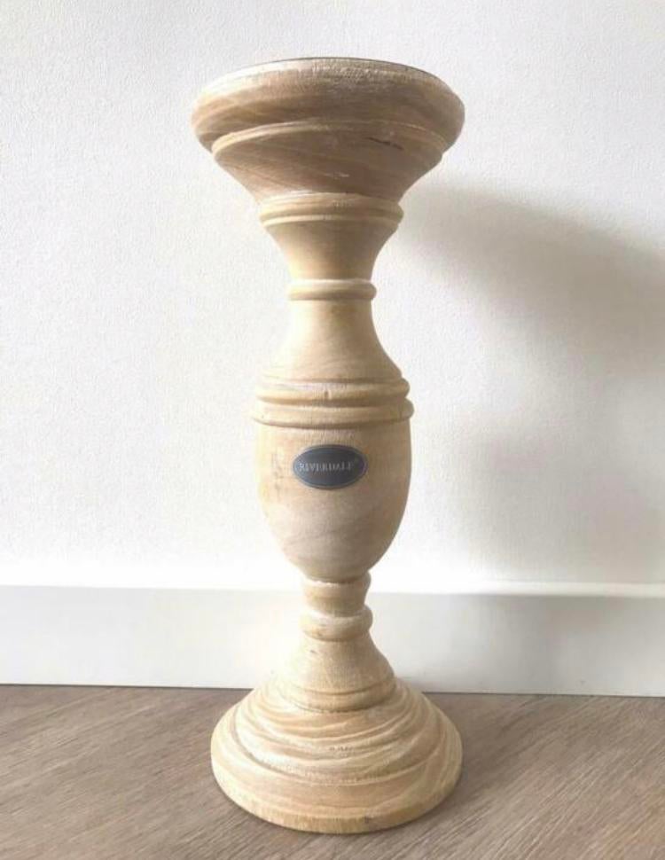 Riverdale kaarsen standaard hout  Zo goed als nieuw, Huis en Inrichting, Woonaccessoires | Zuilen en Pilaren, Zo goed als nieuw