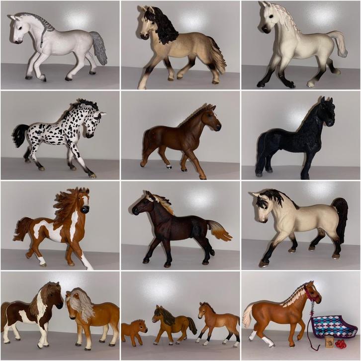 Schleich diverse paarden, bijna niet gebruikt., Verzamelen, Dierenverzamelingen, Zo goed als nieuw, Beeldje of Figuurtje, Paard