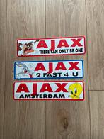 Drie Ajax stickers, Ophalen of Verzenden, Zo goed als nieuw, Ajax, Poster, Plaatje of Sticker