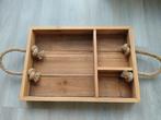 Leuk houten dienblad, presentatie blad met vakjes, Huis en Inrichting, Woonaccessoires | Dienbladen, Ophalen of Verzenden, Zo goed als nieuw