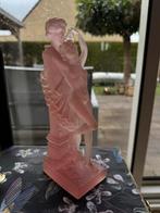 Roze Glazen Beeldje van Geliefden, Antiek en Kunst, Ophalen of Verzenden