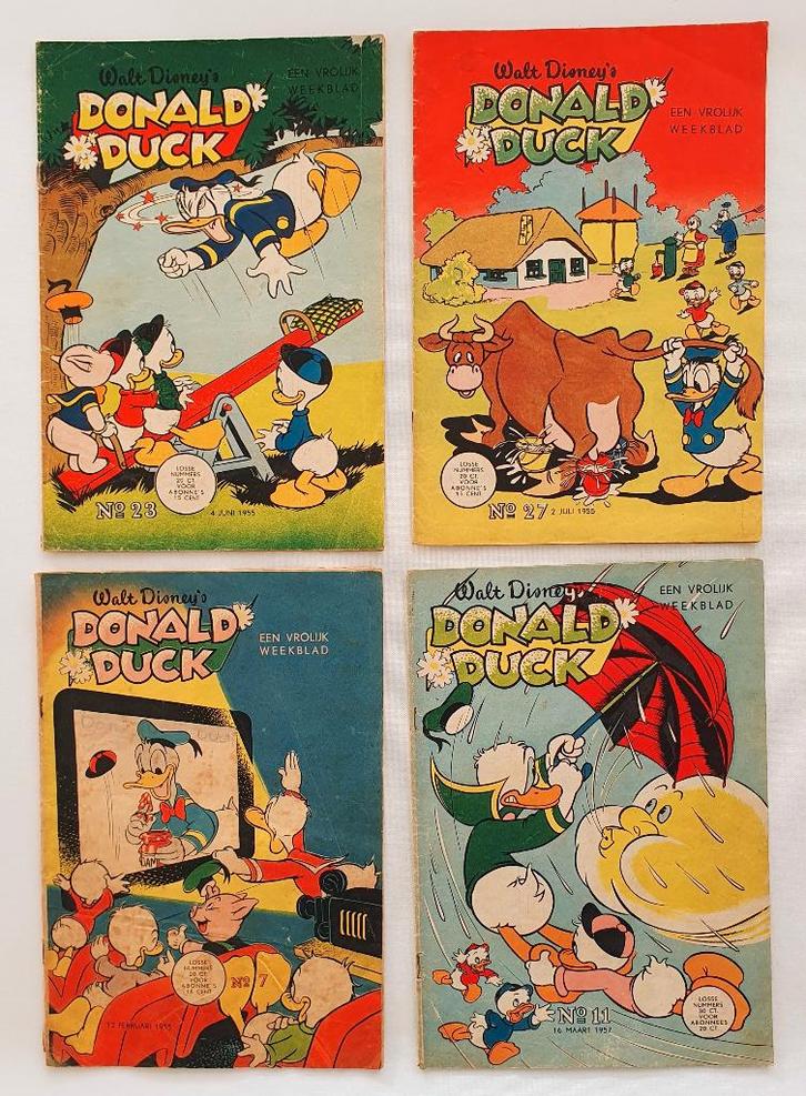 Donald Duck weekbladen uit de jaren ‘50, Verzamelen, Disney, Gebruikt, Overige typen, Donald Duck, Ophalen of Verzenden