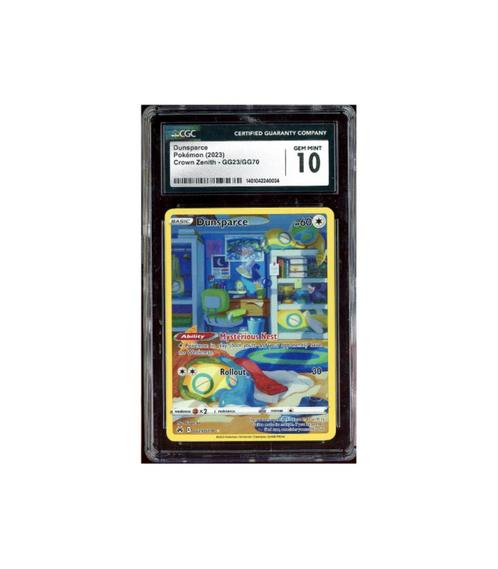 Pokemon Dunsparce Crown Zenith CHR Full Art #GG23 CGC 10, Hobby en Vrije tijd, Verzamelkaartspellen | Pokémon, Zo goed als nieuw