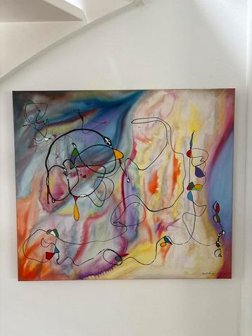 Abstract kleurrijk schilderij - Bakhuizen van den Brink beschikbaar voor biedingen