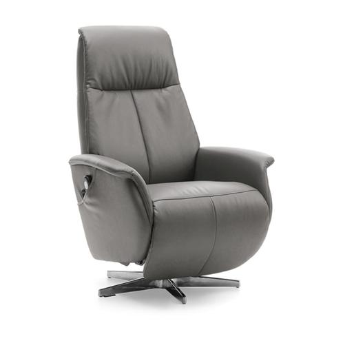 Relaxfauteuil Le Mans Gasveer Leder/Pvc Monza 105 Anthracite, Huis en Inrichting, Fauteuils, Nieuw, Leer, Metaal, Overige materialen