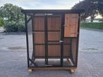 Prachtige voliere met nachthok, Dieren en Toebehoren, Vogels | Hokken en Kooien, Ophalen, Zo goed als nieuw, Hout, Volière