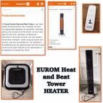 EUROM Heat and Beat Tower (staande elektrische heater), Tuin en Terras, Terrasverwarmers, Vloer, Zo goed als nieuw, Ophalen, Elektrisch