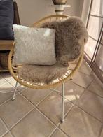 Mooie rieten stoel, niet gebruikt., Huis en Inrichting, Stoelen, Ophalen, Zo goed als nieuw, Wit, Eén