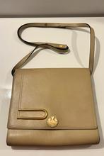 Authentieke vintage cremekleurige Delvaux schoudertas, Overige merken, Beige, Ophalen of Verzenden, Zo goed als nieuw