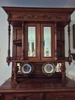Antieke Kast met Glasdeuren en Houtsnijwerk, Antiek en Kunst, Antiek | Meubels | Kasten, Ophalen