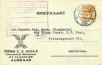 Firma C.J. Geels, De Vliegenier, Alkmaar - 05.1925 - briefka, Ophalen of Verzenden, Briefkaart