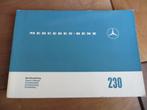 Instructieboek Mercedes-Benz 230 W110 heckflosse 1967 nieuw!, Ophalen of Verzenden